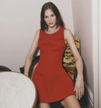 Hill House Home The Parker Dress Cherry In Red