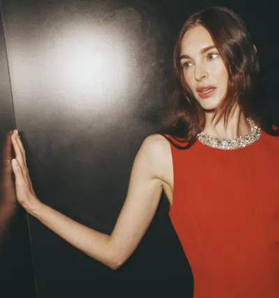 Hill House Home The Parker Dress Cherry In Red