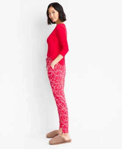 State Of Day Women's Jogger Pajama Pants Xs-3x, Created For Macy's In Red