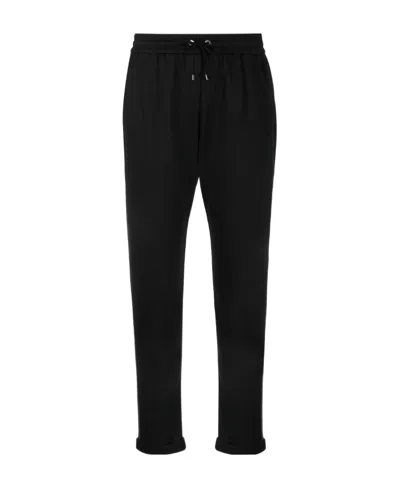 Brunello Cucinelli Drawstring Cropped Track Pants In Black