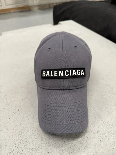 Balenciaga Logo Baseball Cap In Purple