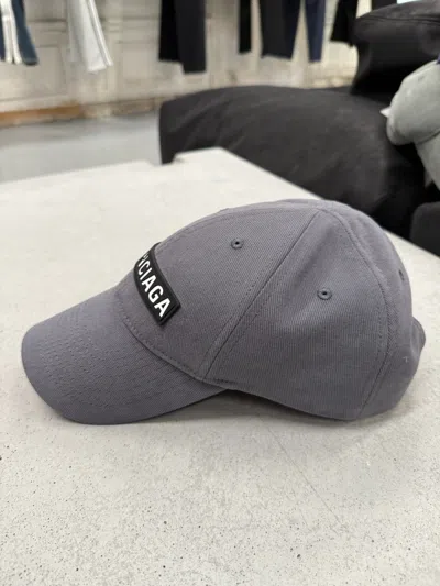 Balenciaga Logo Baseball Cap In Purple