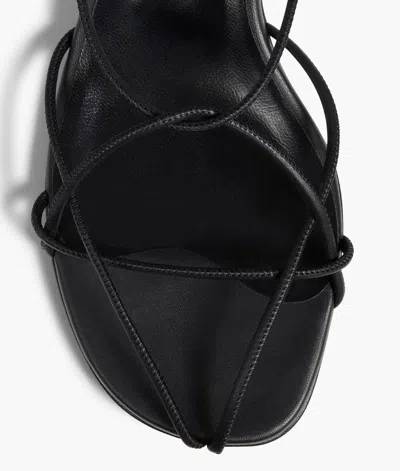 Khaite 75mm Loulou Leather Sandals In Black