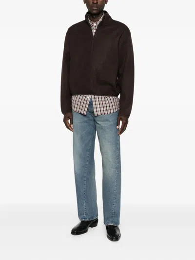 Sunflower Half Zipper Sweatshirt In Brown