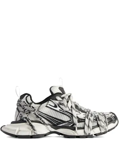 Balenciaga Mens 3xl Extreme Laces Logo Sneaker In White