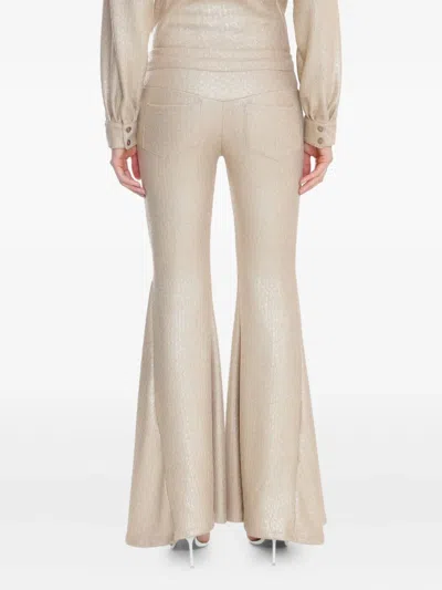 Amir Slama X Astrid Drawstring Flared Trousers In Neutral