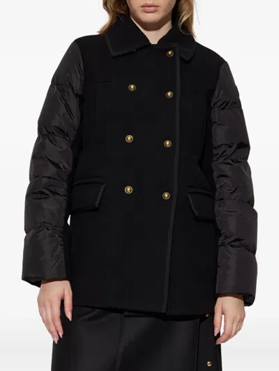 Moncler Chaillo Wool Down Coat In Black