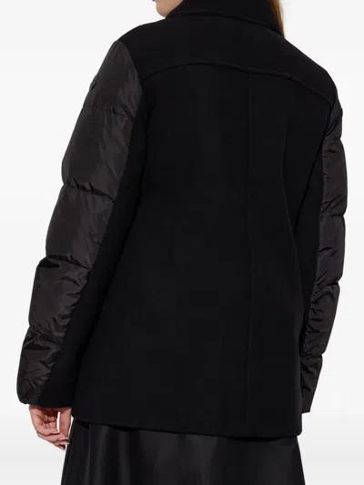 Moncler Chaillo Wool Down Coat In Black