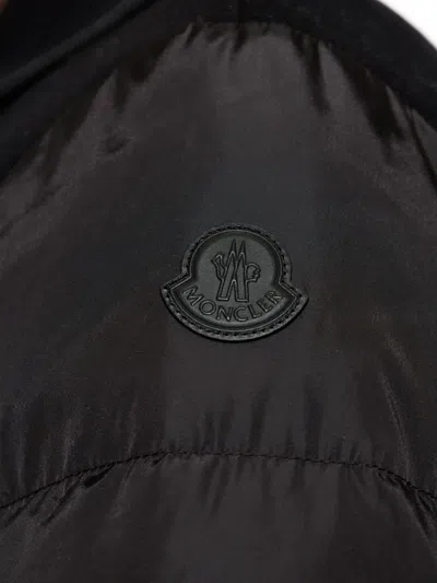 Moncler Chaillo Wool Down Coat In Black