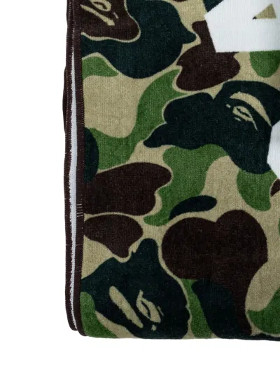 A Bathing Ape Camouflage Logo Towel In Multi