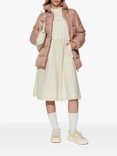 Moncler Womens Medium Pink Brossette Quilted Shell-down Jacket In Pink