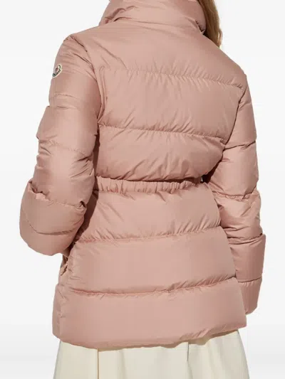 Moncler Womens Medium Pink Brossette Quilted Shell-down Jacket In Pink