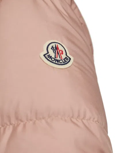 Moncler Womens Medium Pink Brossette Quilted Shell-down Jacket In Pink
