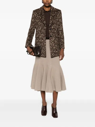 Thelaurent Leopard-print Jacket In Brown