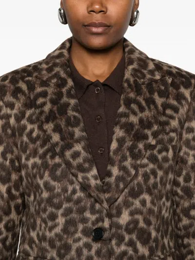 Thelaurent Leopard-print Jacket In Brown