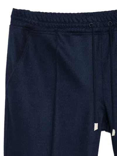 Eleventy Elasticated-waistband Trousers In Blue