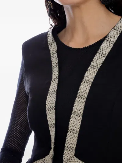 Amir Slama X Astrid Mesh-panel Maxi Dress In Black