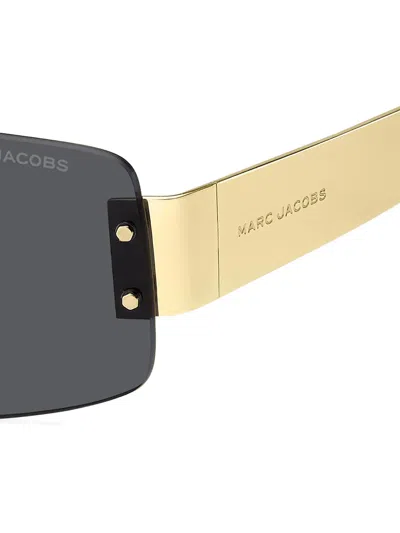 Marc Jacobs Chain-strap Rectangle-frame Sunglasses In Gray