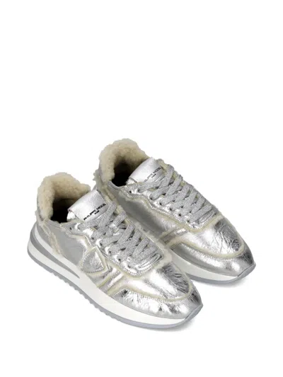 Philippe Model Paris Tropez 2.1 Low Sneakers In Silver