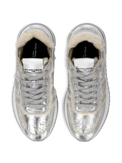 Philippe Model Paris Tropez 2.1 Low Sneakers In Silver