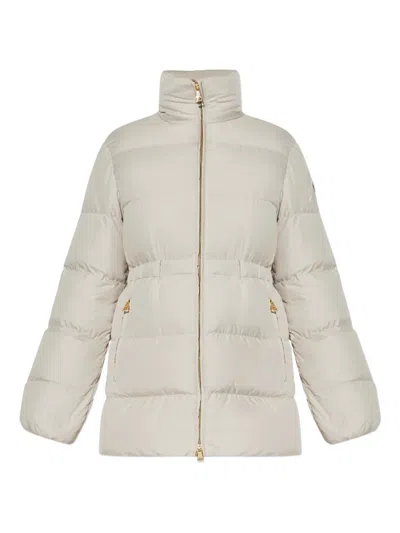 Moncler Womens Natural Brossette Quilted Shell-down Jacket In White
