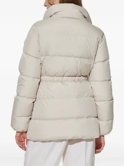 Moncler Womens Natural Brossette Quilted Shell-down Jacket In White