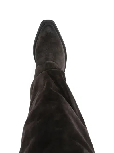 Ash Liam Buttoned Leather Boots In Brown