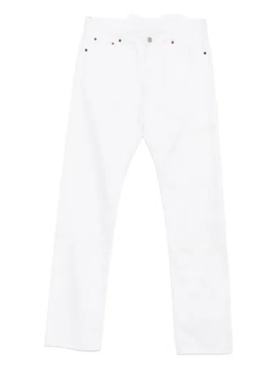 Husbands Rivet-detail Jeans In White