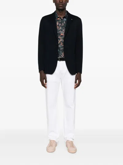 Husbands Rivet-detail Jeans In White