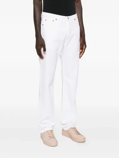 Husbands Rivet-detail Jeans In White