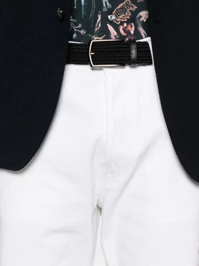 Husbands Rivet-detail Jeans In White
