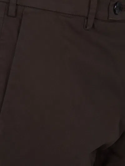 Michael Coal Logo-patch Trousers In Brown