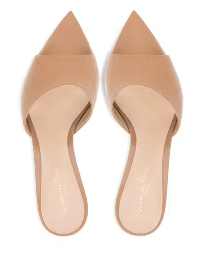 Gianvito Rossi 100mm Dasha Platform Pointed-toe Sandals In Brown