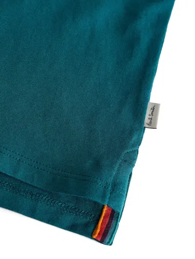 Paul Smith Junior Logo-print Long-sleeved T-shirt In Blue