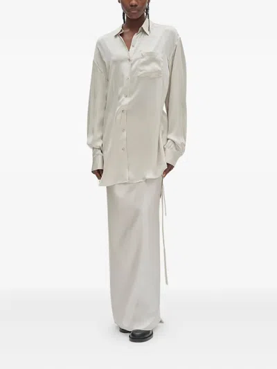 Ann Demeulemeester Elisabeth Long High Comfort Shirt In White