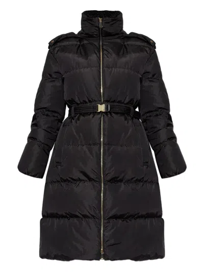 Moncler Briant Long Coat Jackets Black In Black