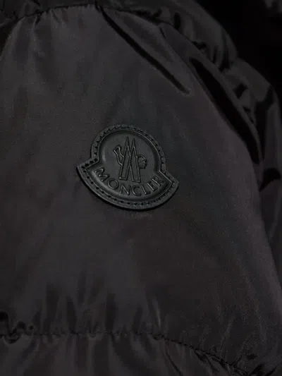 Moncler Briant Long Coat Jackets Black In Black