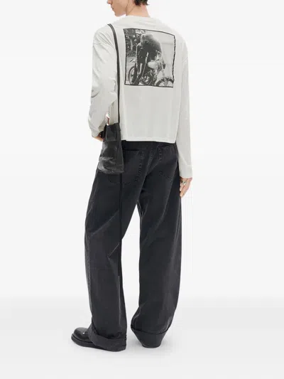 Ann Demeulemeester Bike Printed Long-sleeve T-shirt In Neutral