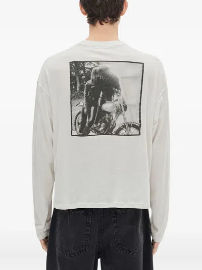 Ann Demeulemeester Bike Printed Long-sleeve T-shirt In Neutral