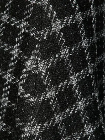 Diesel Checked Gonna A-line Skirt In Black