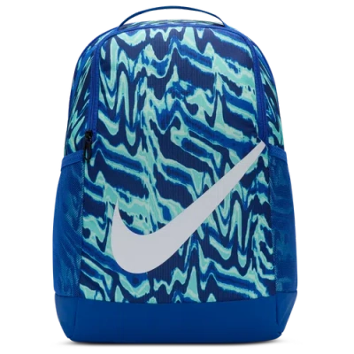 Nike Grade   Brasilia Aop Backpack In Blue
