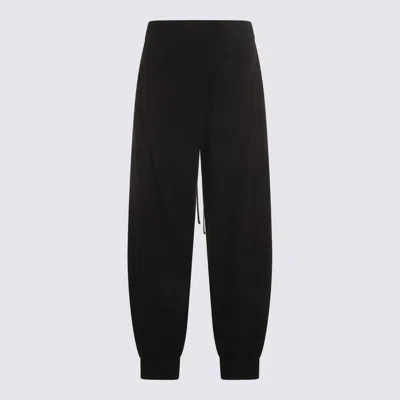 Thom Krom Drawstring Wool Trousers In Black