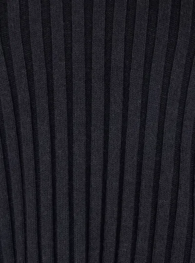 Jordanluca Ribbed Design Cotton Sweater In Black