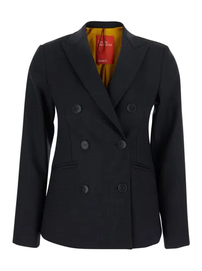 Merci Long-sleeved Suit Jacket In Black