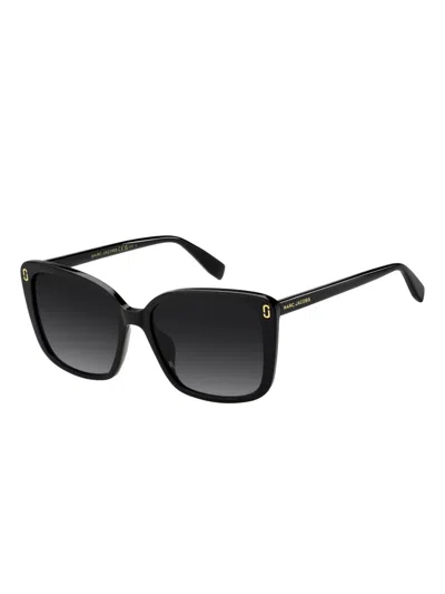 Marc Jacobs 56mm Gradient Butterfly Sunglasses In Black