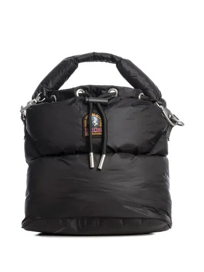 Parajumpers Drawstring-fastening Padded Bucket Bag In Black