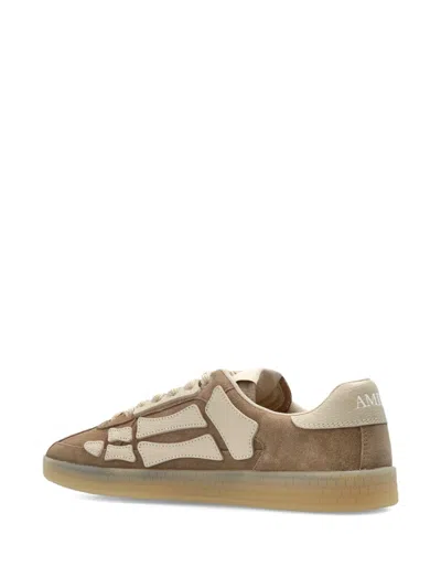 Amiri Beige Calf Leather Bos Taurus Athletic Sneakers In Multi