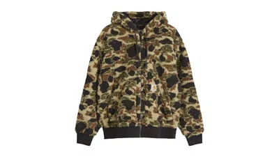 Pre-owned Carhartt Men's  Wip Og Active Liner Jacket In Green Duck Camo Jacquard
