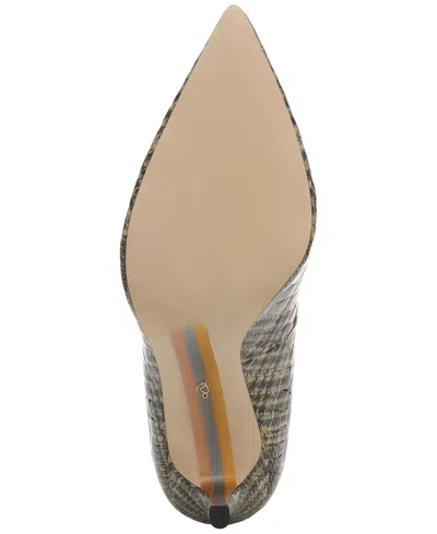 Sam Edelman Hazel Pointed Toe Pump Khaki Multi Satin Fabric In Multi