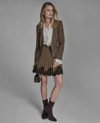 Bcbg Rtw  Top Skirt Jacket In Brown